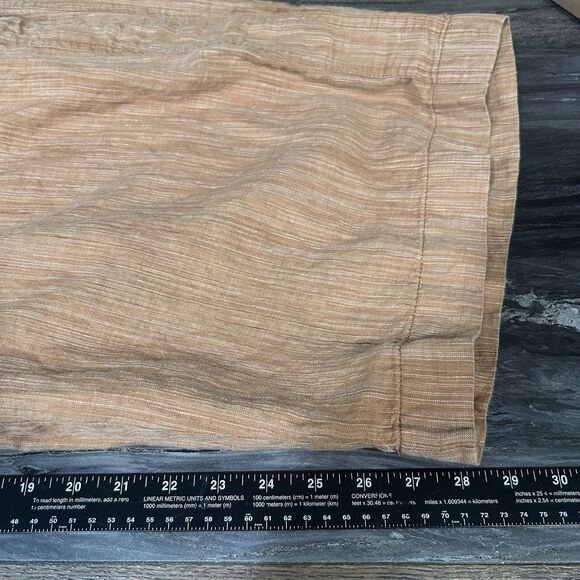 Athleta Womens Pants 26 Linen Textured Wide Leg Brown Pockets Beach Coastal - Picture 12 of 14